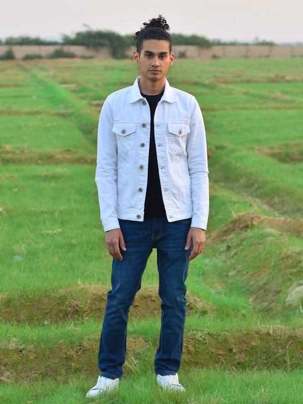 Denim jacket men outlet white